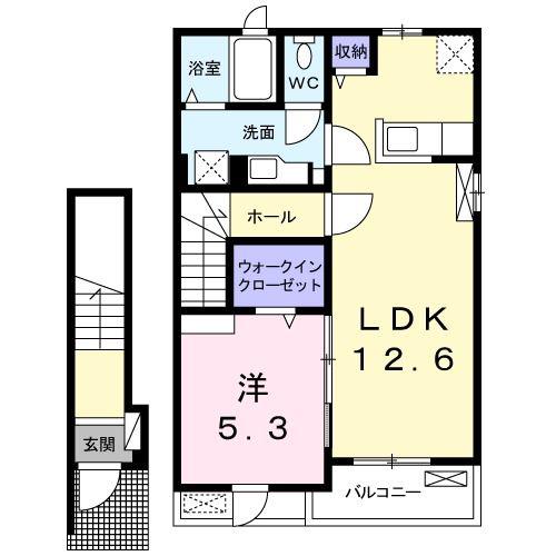 セリーヌ 船橋(1LDK/2階)の間取り写真