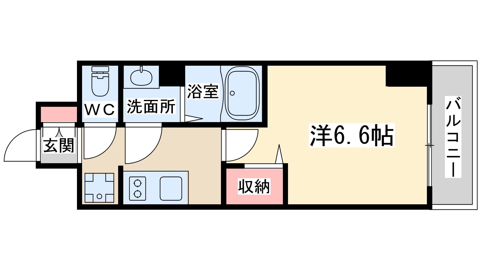 プレサンス梅田Ⅱ(1K/7階)の間取り写真