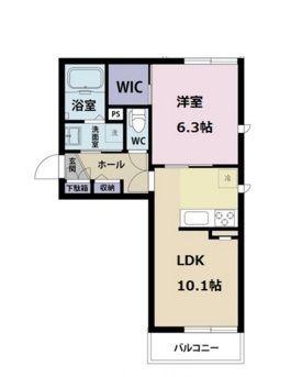 パームコテージVI番館番館(1LDK/3階)の間取り写真
