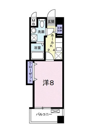 エトワール ポレール III号館(1K/2階)の間取り写真