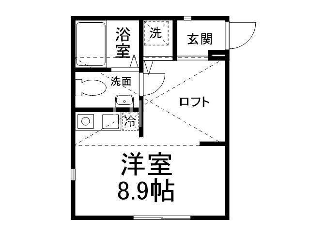 NEST冷泉町(ワンルーム/2階)の間取り写真