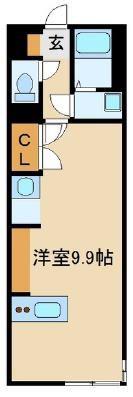 レオネクストアレグリーアII(ワンルーム/1階)の間取り写真