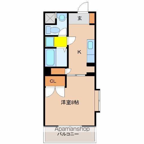 ANマンション(1DK/3階)の間取り写真