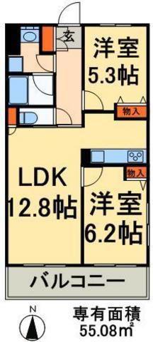 レジディア南千住(2LDK/10階)の間取り写真