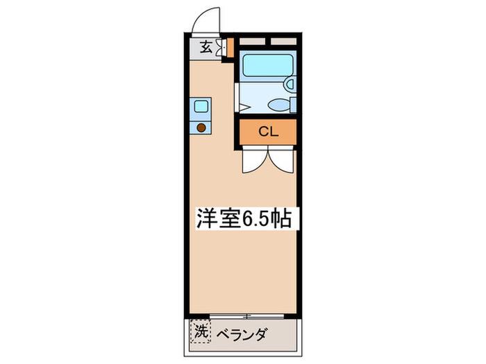 アパートメントヤマミ(ワンルーム/1階)の間取り写真