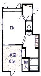 パール永山1・4(1LDK/2階)の間取り写真