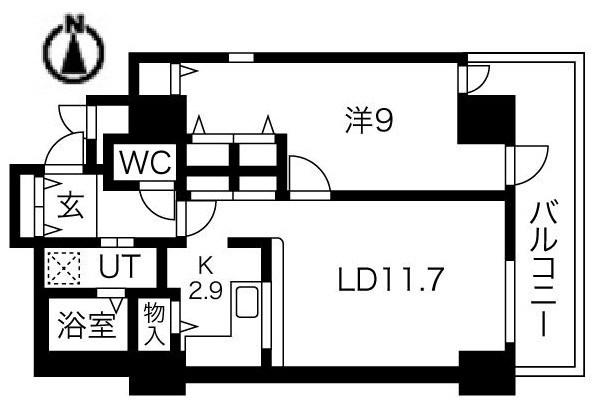 シティコート目黒(1LDK/2階)の間取り写真