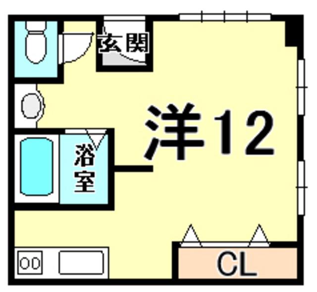 メゾンドシーザリオ(ワンルーム/1階)の間取り写真