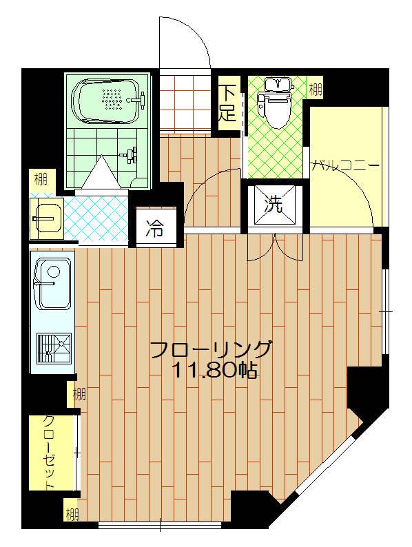 エスぺランザ新宿御苑(ワンルーム/3階)の間取り写真