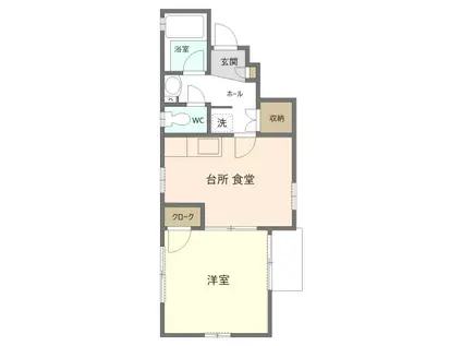 TAZAWAホーム(1DK/1階)の間取り写真