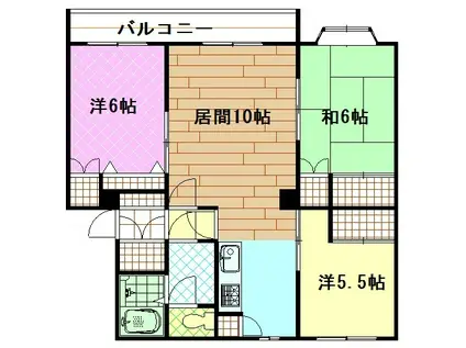 トーワ豊岡15.4(3LDK/4階)の間取り写真