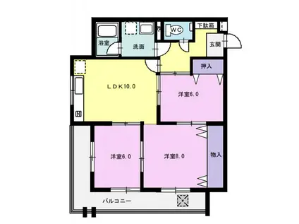 JOLLY HOUSE(3LDK/2階)の間取り写真