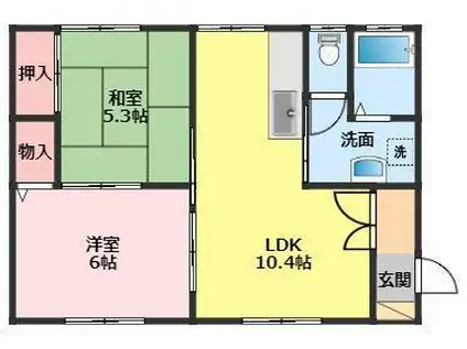 レジデンス高蔵(2LDK/2階)の間取り写真