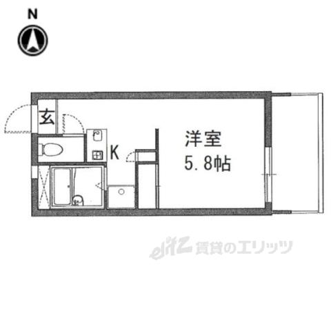 レオパレスハートピア15(1K/3階)の間取り写真