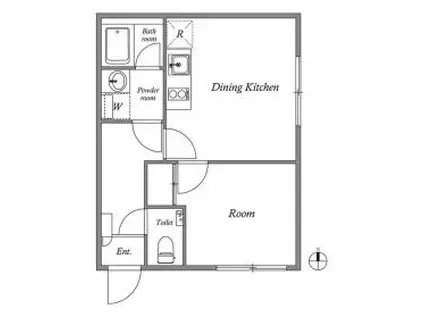 HJ PLACE 神楽坂(1DK/3階)の間取り写真