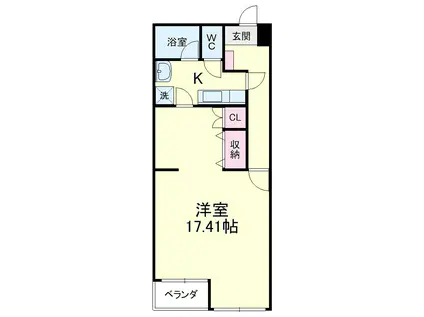 ARCO10(1K/3階)の間取り写真