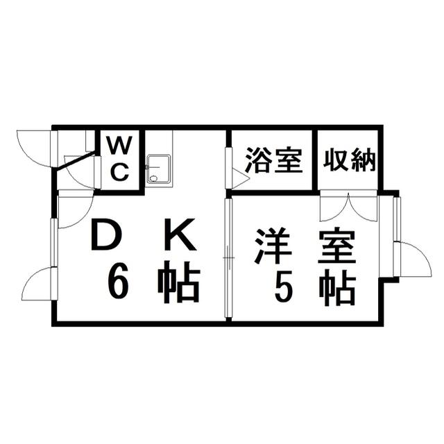 ノース AVENUE SEIRIN(1DK/1階)の間取り写真