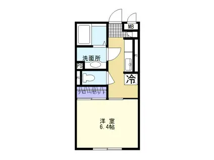 RESPIRAR1 1(1K/2階)の間取り写真