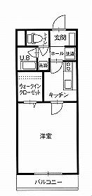 DIクイーンヒルズ(1K/3階)の間取り写真