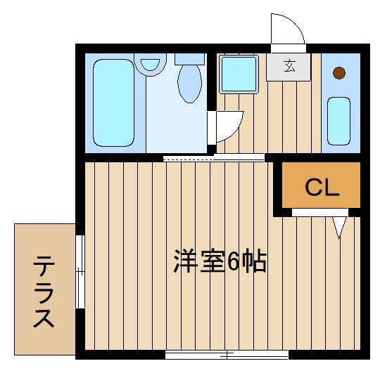 ハイツダイネツ(1K/1階)の間取り写真