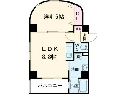 エクセレント天理(1LDK/5階)の間取り写真