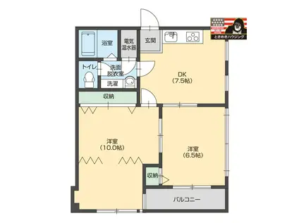 Eアミューズ(2DK/2階)の間取り写真