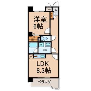 エクセレンス彩(1LDK/2階)の間取り写真