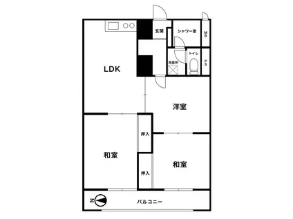 新大阪第一ダイヤモンドマンション(3LDK/11階)の間取り写真