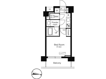 エミリブ下落合 手無 礼敷無 駅隣接 常時ゴミ出可(1K/6階)の間取り写真
