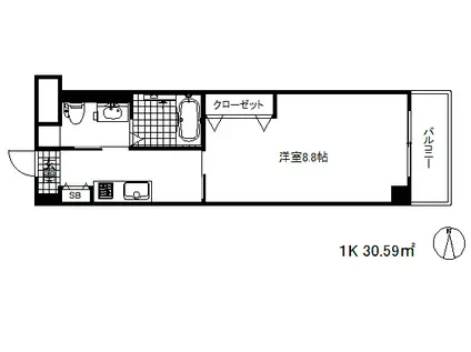 レガロプラス(1K/2階)の間取り写真
