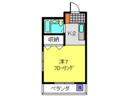 メゾンド弘明寺(1K/3階)の間取り写真