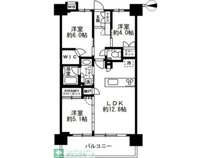 プレミスト川口並木(3LDK/7階)の間取り写真