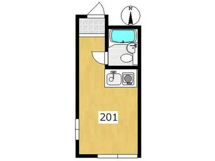 茂富ハウス7(ワンルーム/2階)の間取り写真