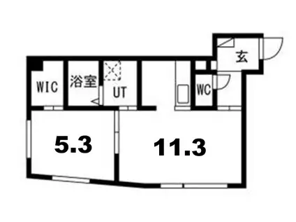 TEANA HONGO(1LDK/3階)の間取り写真