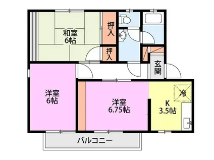ヴィラ・アルペジオ(3K/1階)の間取り写真