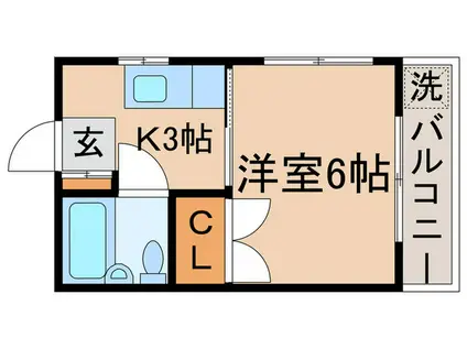 ロッシュ・ブラウン金町(1K/2階)の間取り写真