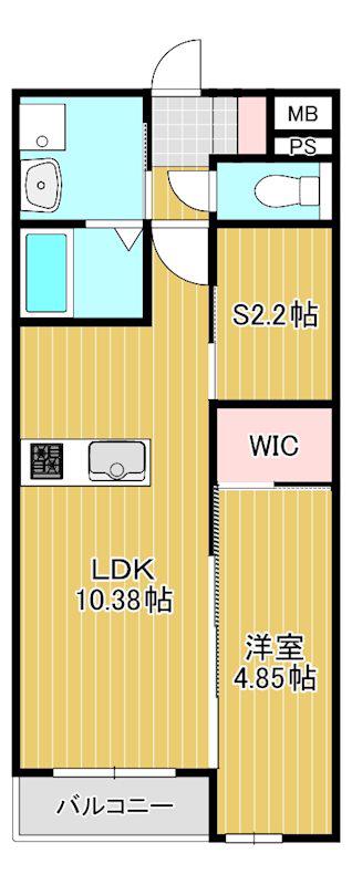 LIFEFIELD小郡II(1SLDK/1階)の間取り写真