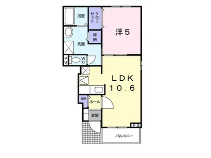シャルムさくらIII(1LDK/1階)の間取り写真