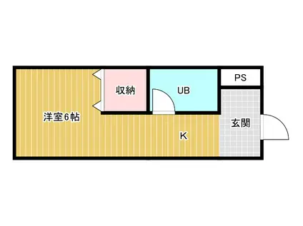リリッシュ丸(1K/1階)の間取り写真