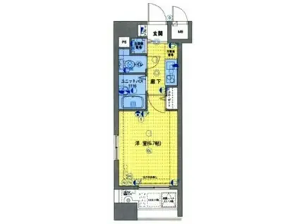 ガラ・ステージ日本橋茅場町(1K/6階)の間取り写真