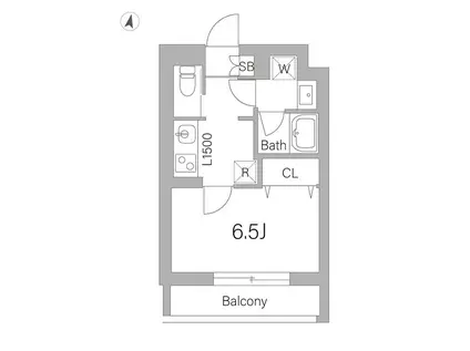 GRANDUO田園調布5(1K/B1階)の間取り写真