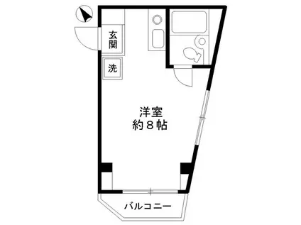 コーポホワイト(ワンルーム/2階)の間取り写真