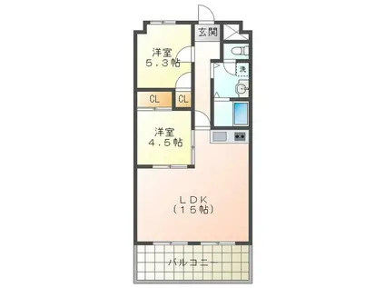 リバーサイド鈴鹿(3LDK/1階)の間取り写真