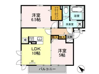 パル・山 2017(2LDK/3階)の間取り写真