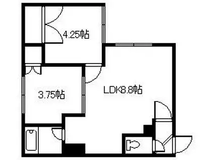 サンコート豊岡A・B(2DK/1階)の間取り写真