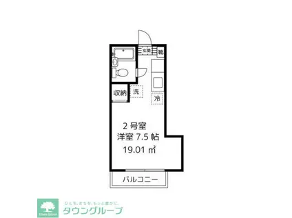 エクセルひばりヶ丘(1K/2階)の間取り写真