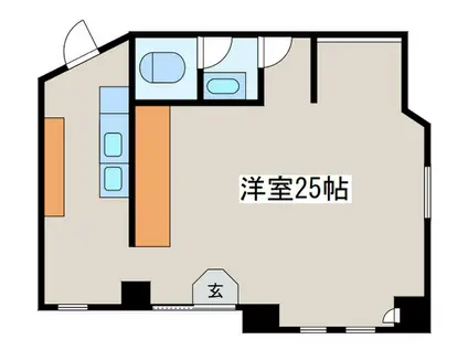 サザンスクエア(ワンルーム/1階)の間取り写真