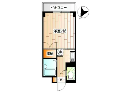ツカヤマコートA(1K/3階)の間取り写真