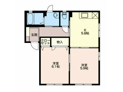 チャーリーズ(2K/1階)の間取り写真