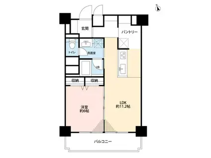 南砂キャピタルコータース(1LDK/7階)の間取り写真